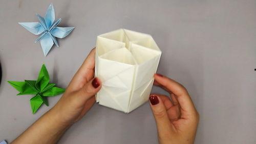 折纸笔筒视频,轻松制作实用艺术品